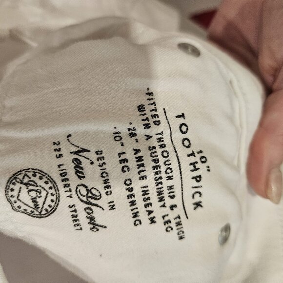 J. Crew White "Toothpick" Jeggings - Picture 3 of 9